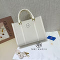 Tory Burch Ella Monogram Tote — 30 cm | 6 Colors Without Box