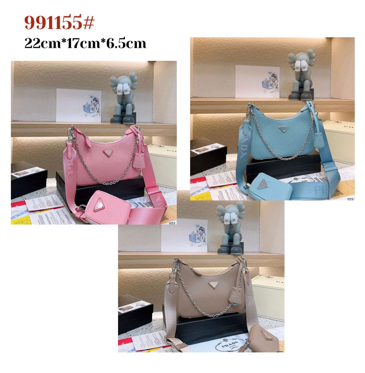 Prada Re-Edition 2005 Saffiano Leather Bag — 22 cm | 3 Colors With Box