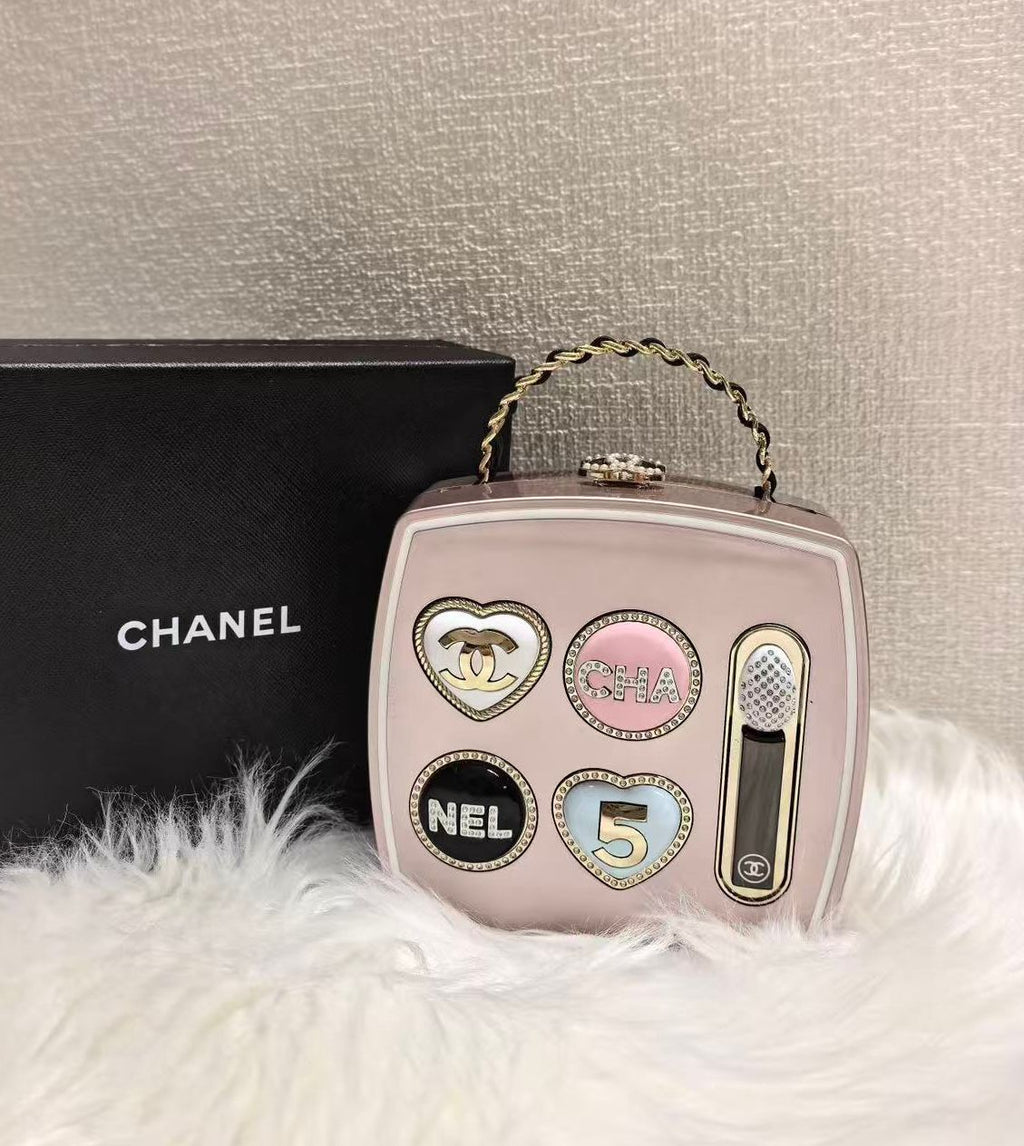 Chanel-Style Novelty Mini Handbag With Box A+