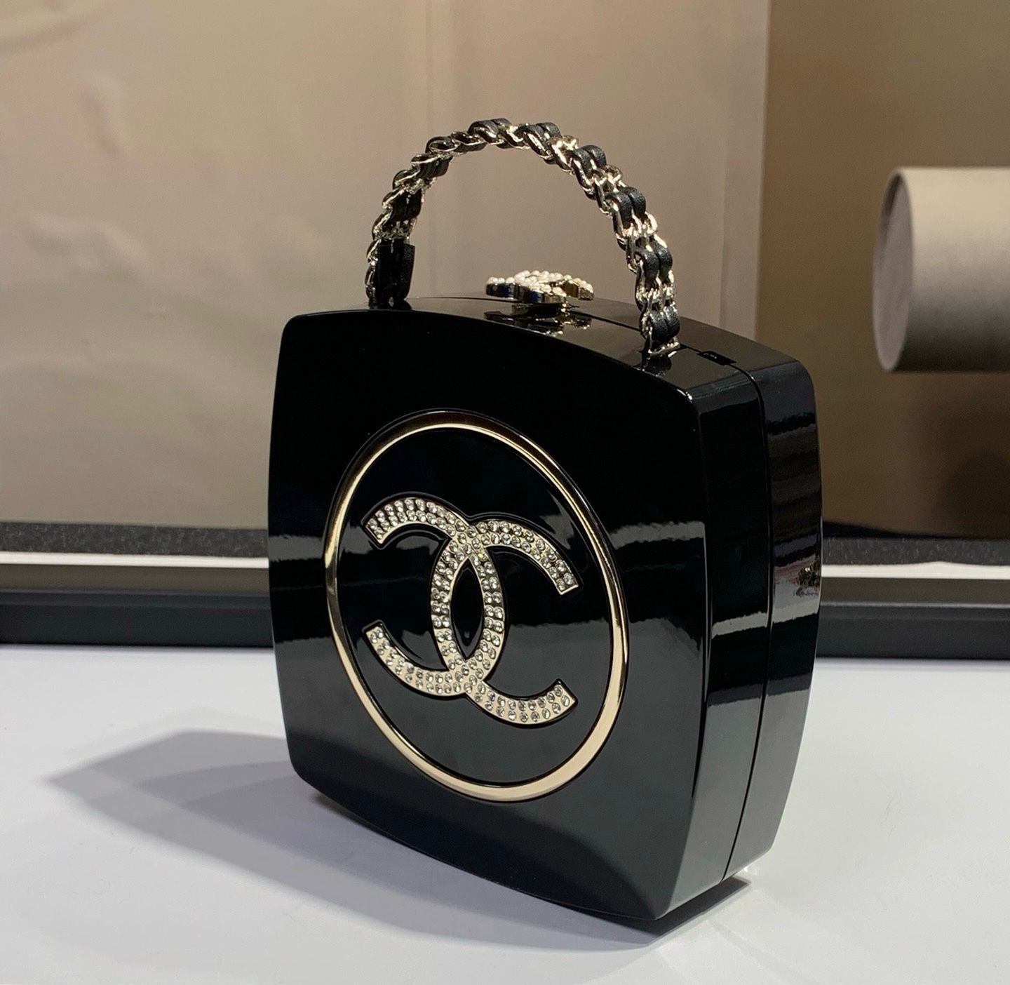 Chanel-Style Novelty Mini Handbag With Box A+