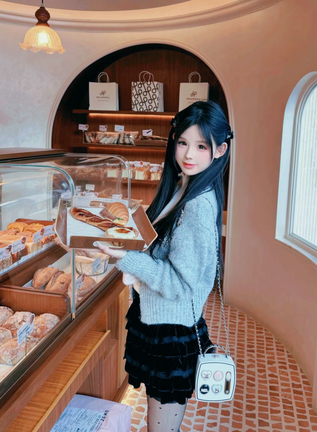 Chanel-Style Novelty Mini Handbag With Box A+