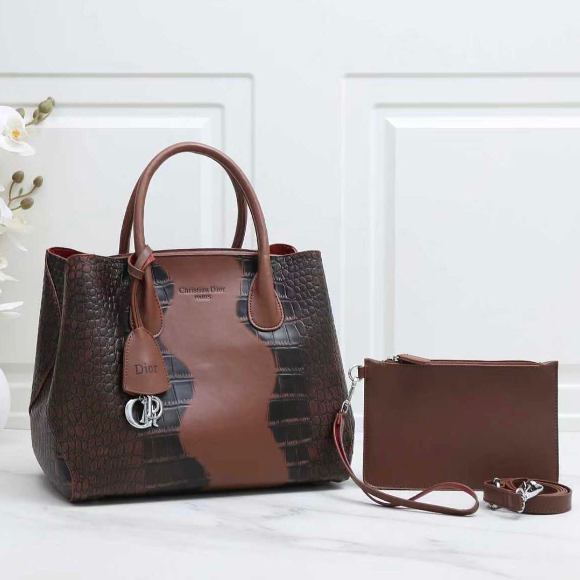 Dior Book Tote Crocodile Embossed — 34 cm | 4 Colors Without Box