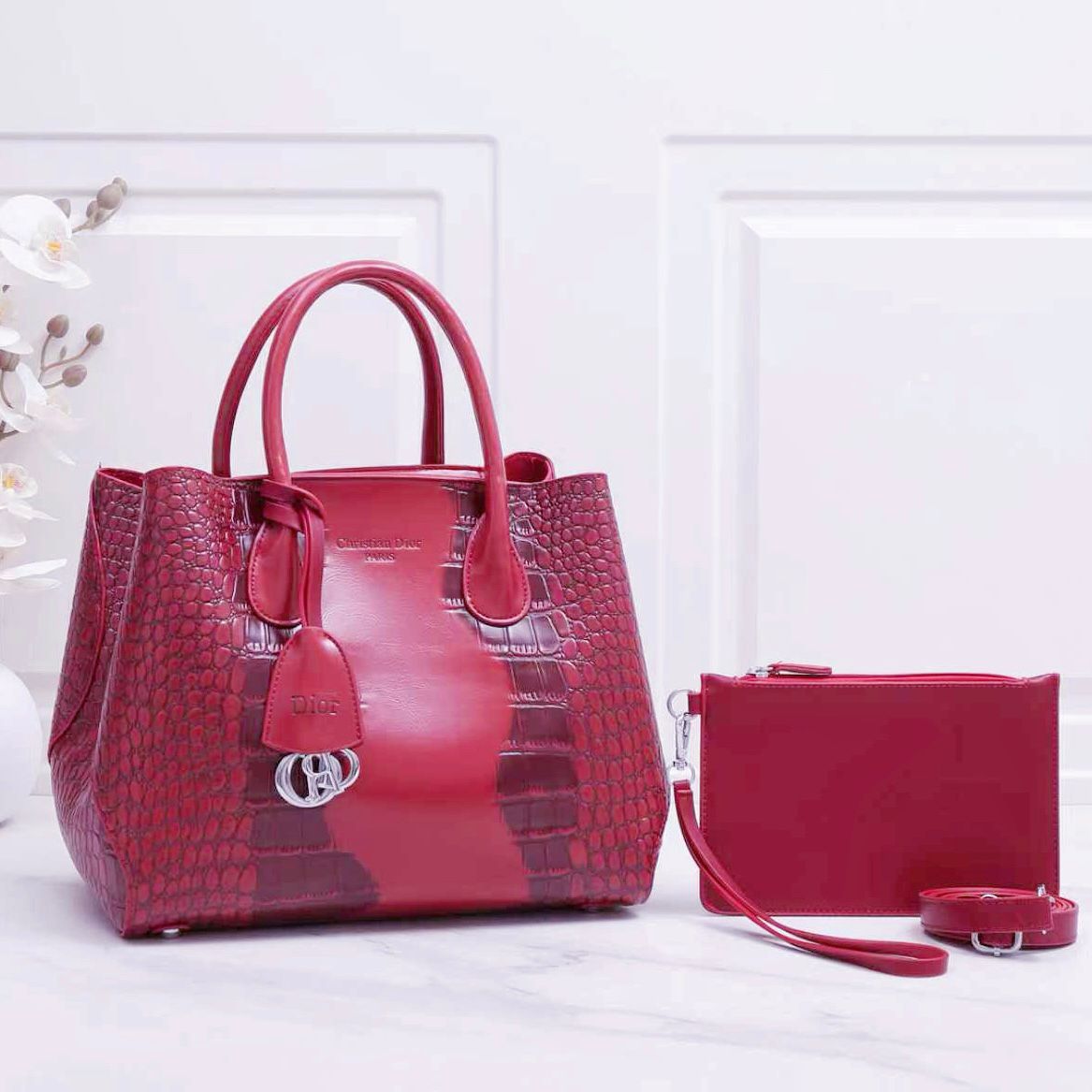 Dior Book Tote Crocodile Embossed — 34 cm | 4 Colors Without Box
