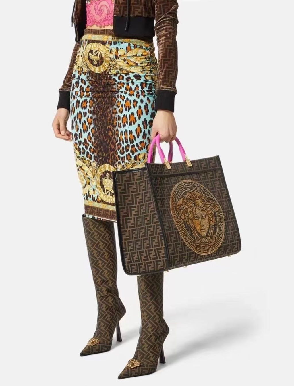 FENDI MEDUSA PEEKABOO TOTE — 36 cm | 4 Colors Without Box A+