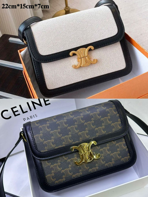 CELINE TRIOMPHE SHOULDER BAG — 22 cm | 2 Colors With Box