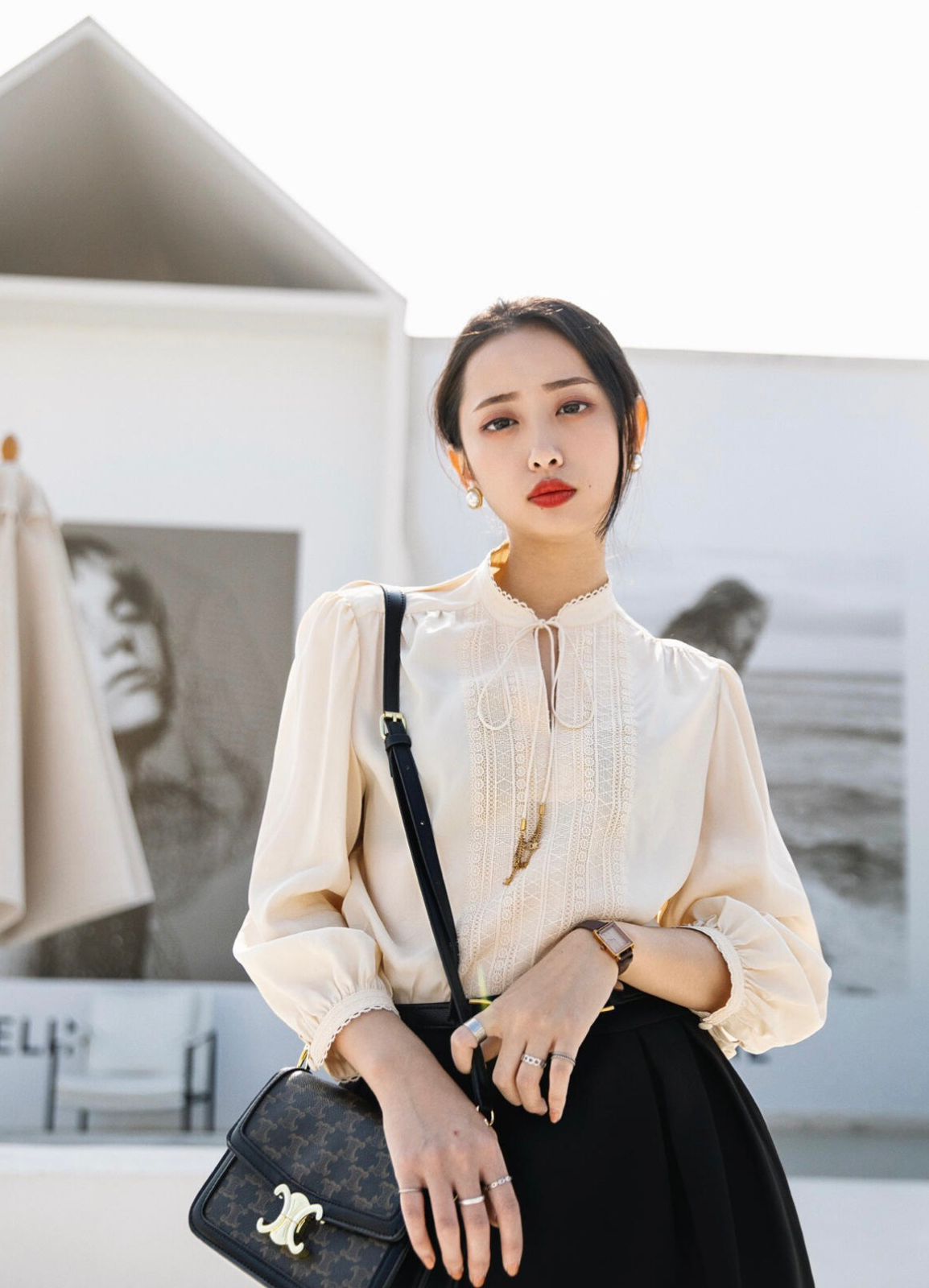 CELINE TRIOMPHE SHOULDER BAG — 22 cm | 2 Colors With Box