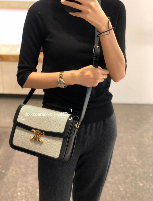 CELINE TRIOMPHE SHOULDER BAG 22 cm With Box
