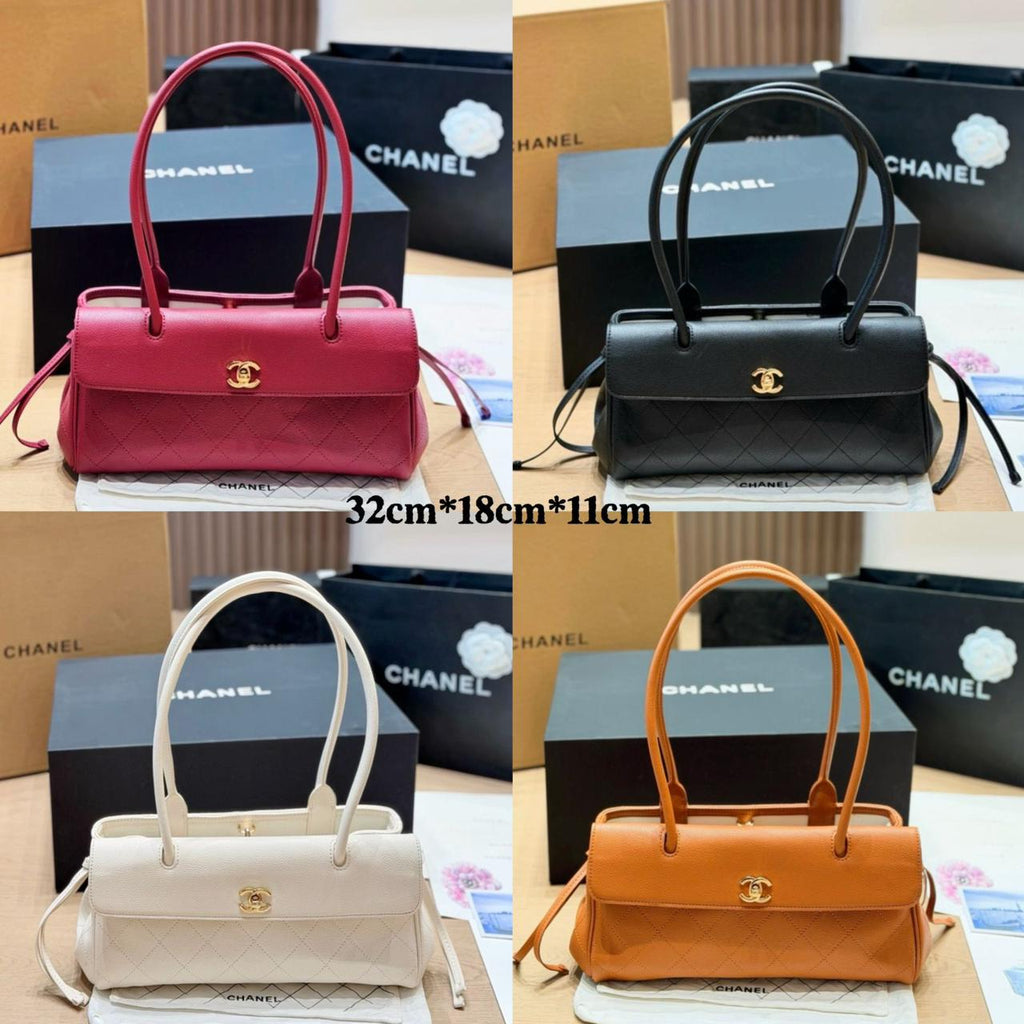 CHANEL Quilted Top Handle Bag — 32 cm | 4 Colors Without Box A+