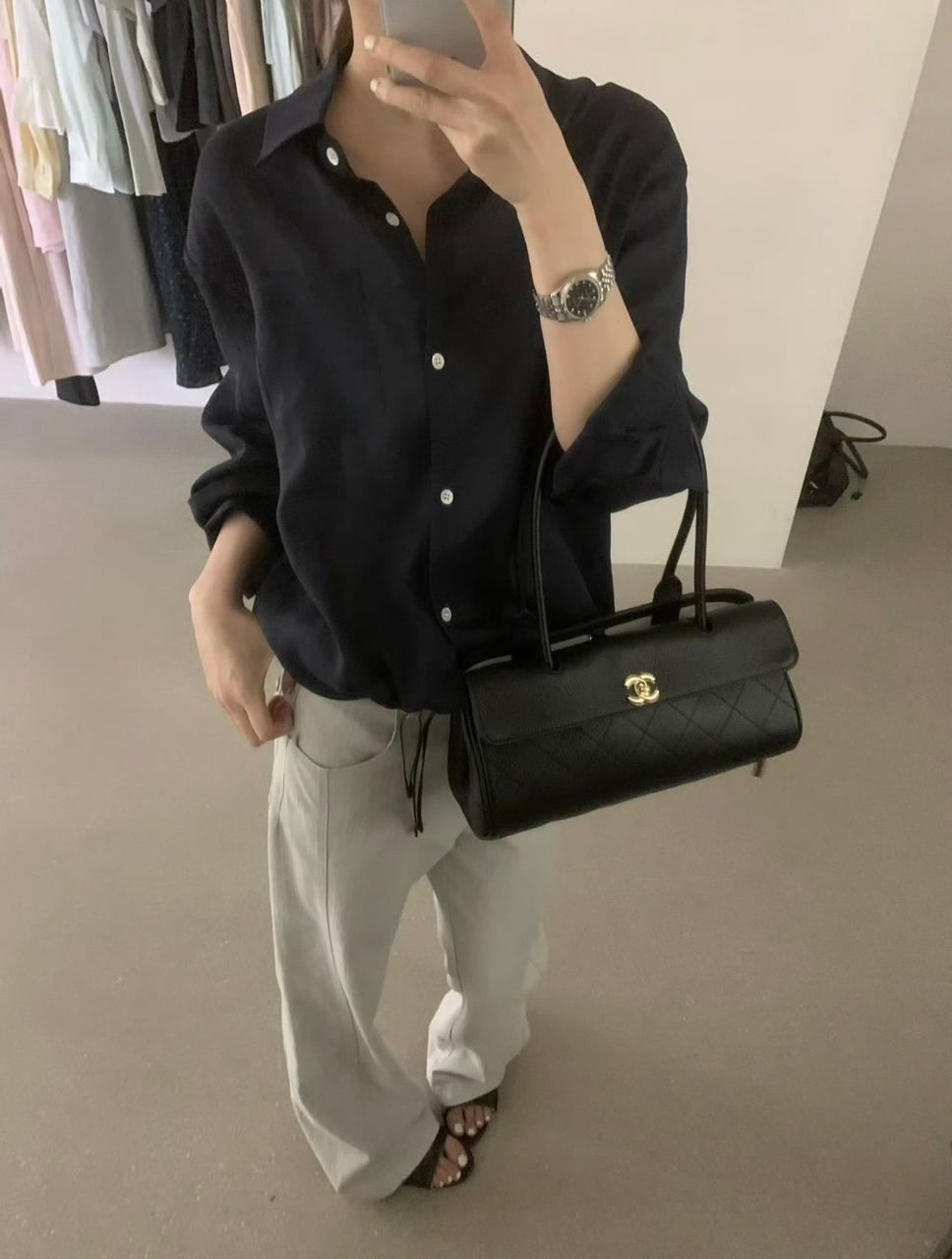 CHANEL Quilted Top Handle Bag — 32 cm | 4 Colors Without Box A+