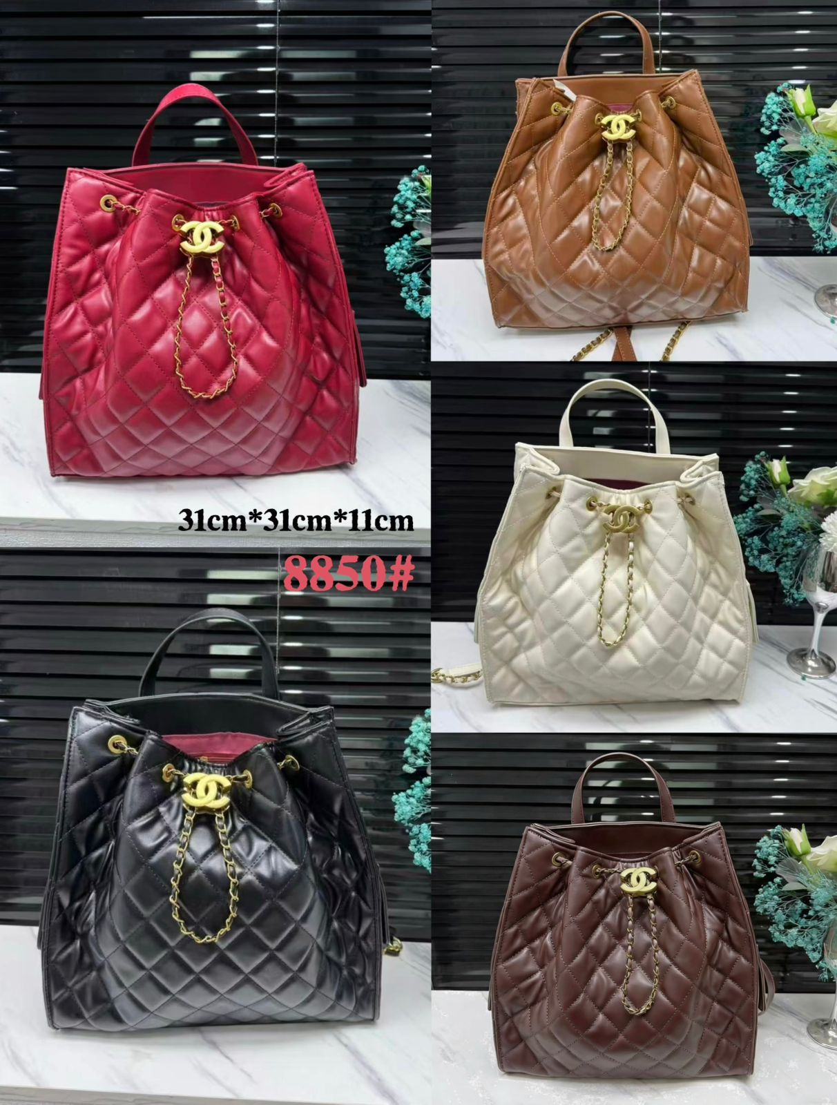 CHANEL Quilted Backpack — 31 cm | 5 Colors Without Box