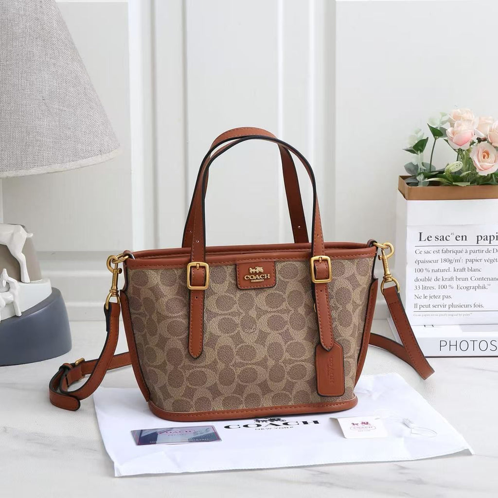 COACH Signature Tote — 21 cm | 6 Colors With Box