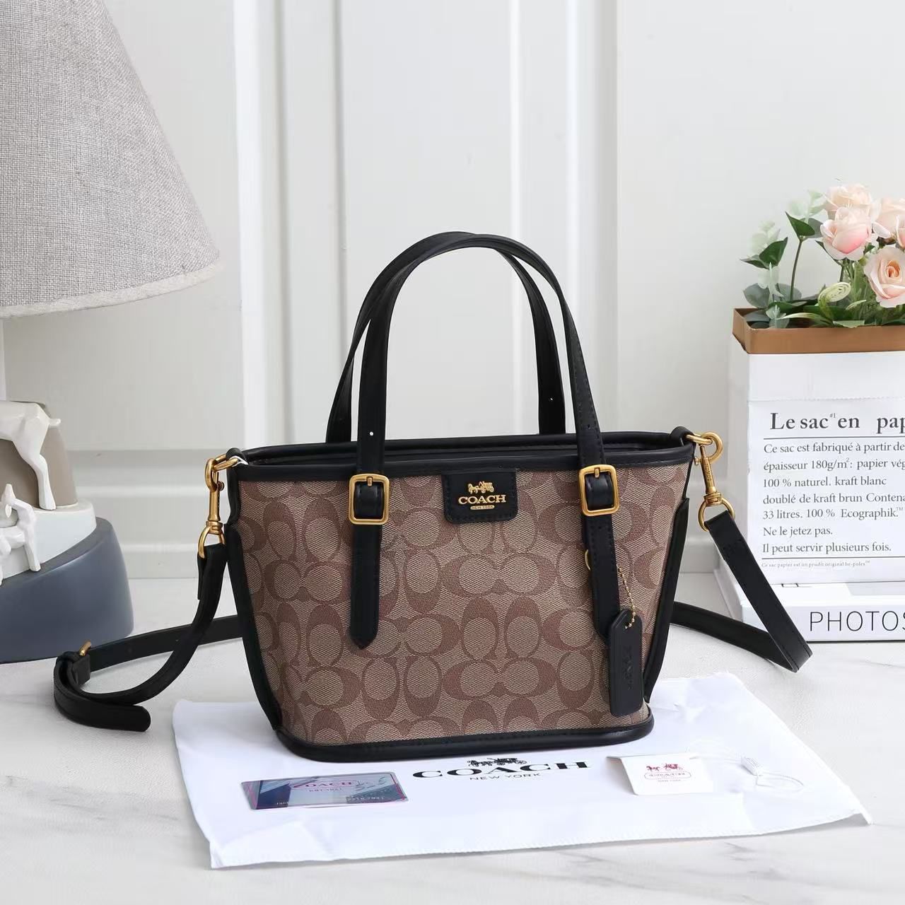 COACH Signature Tote — 21 cm | 6 Colors With Box