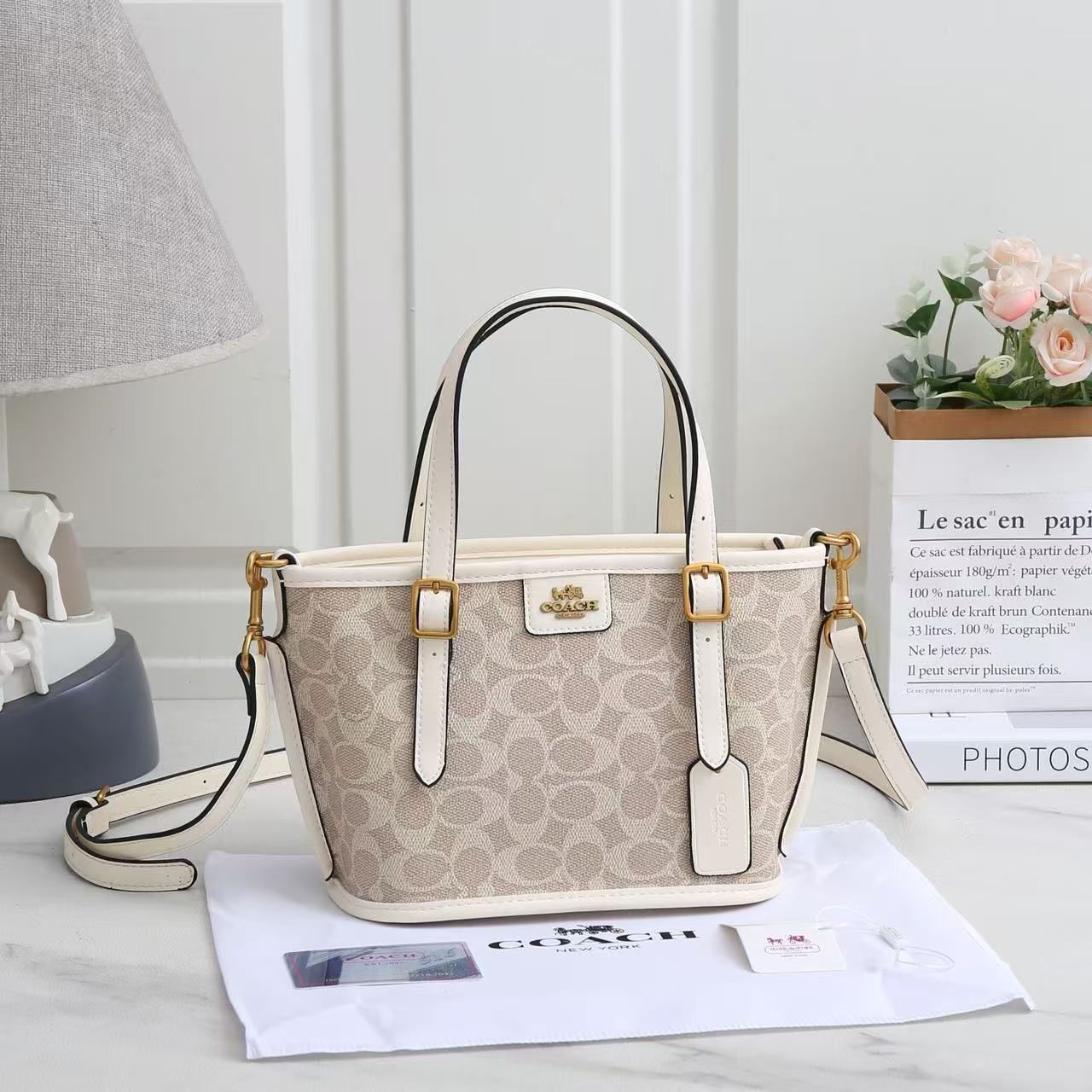 COACH Signature Tote — 21 cm | 6 Colors With Box
