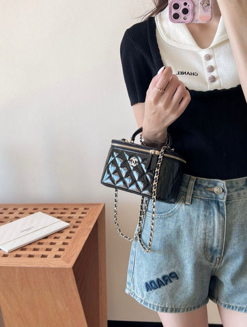 CHANEL Cosmetic Bag 18 cm With Box