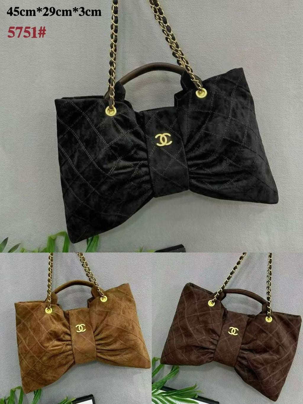 CHANEL Quilted Bow Bag — 45 cm | 3 Colors A+