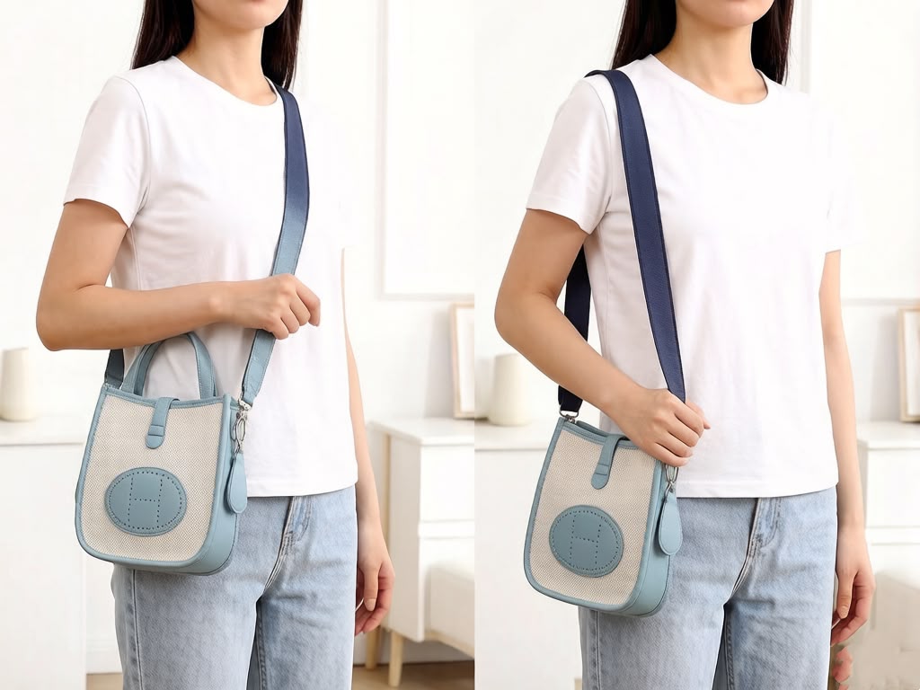 Hermès Evelyne Crossbody Bag — Canvas & Leather | 20 cm | 7Colors Without Box
