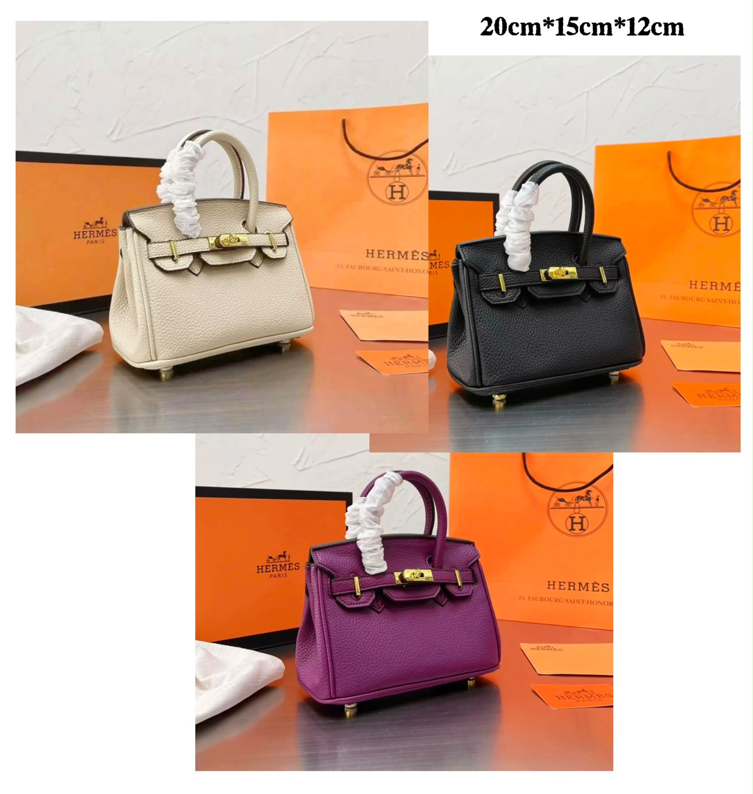 HERMÈS Kelly Micro — 20 cm | 3 Colors With Box