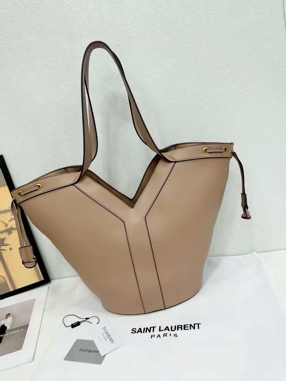 SAINT LAURENT Matelassé Bucket Bag — 52 cm | 6 Colors Without Box