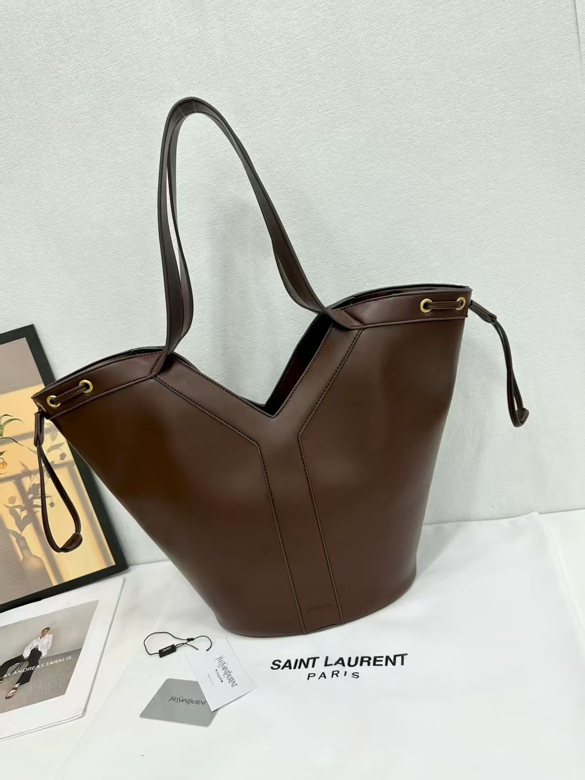 SAINT LAURENT Matelassé Bucket Bag — 52 cm | 6 Colors Without Box