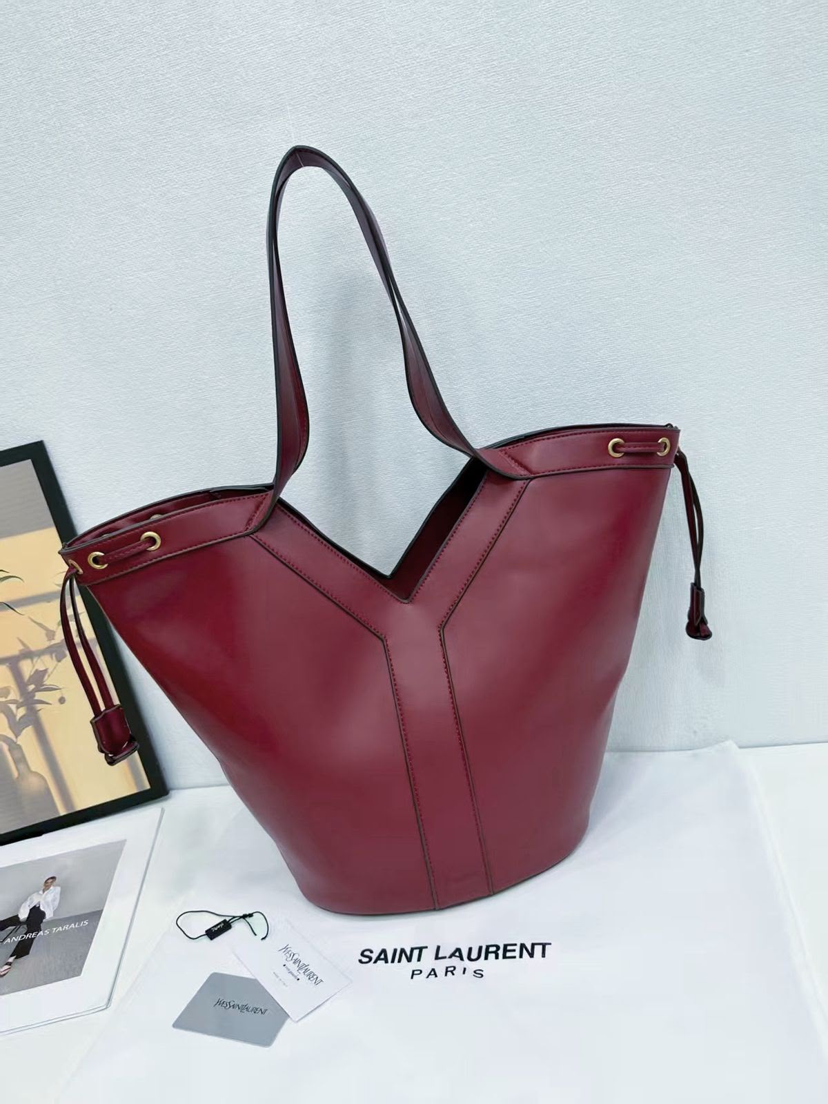 SAINT LAURENT Matelassé Bucket Bag — 52 cm | 6 Colors Without Box