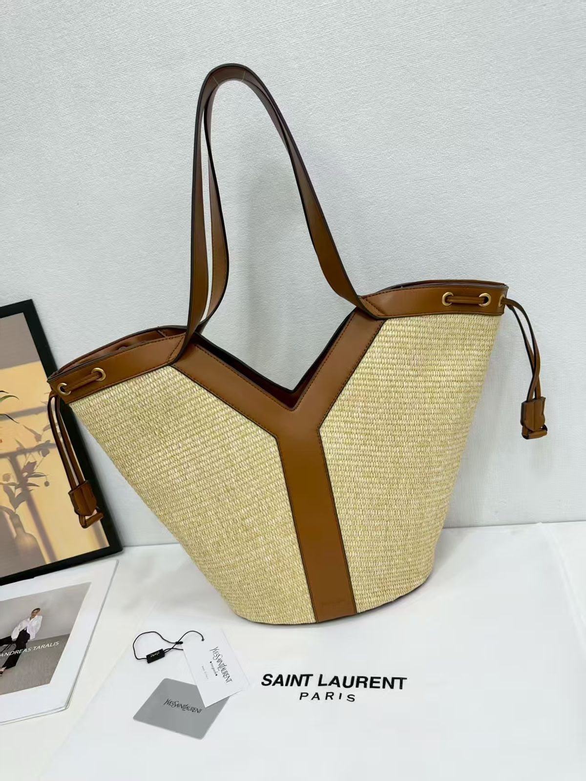 SAINT LAURENT Matelassé Bucket Bag — 52 cm | 6 Colors Without Box