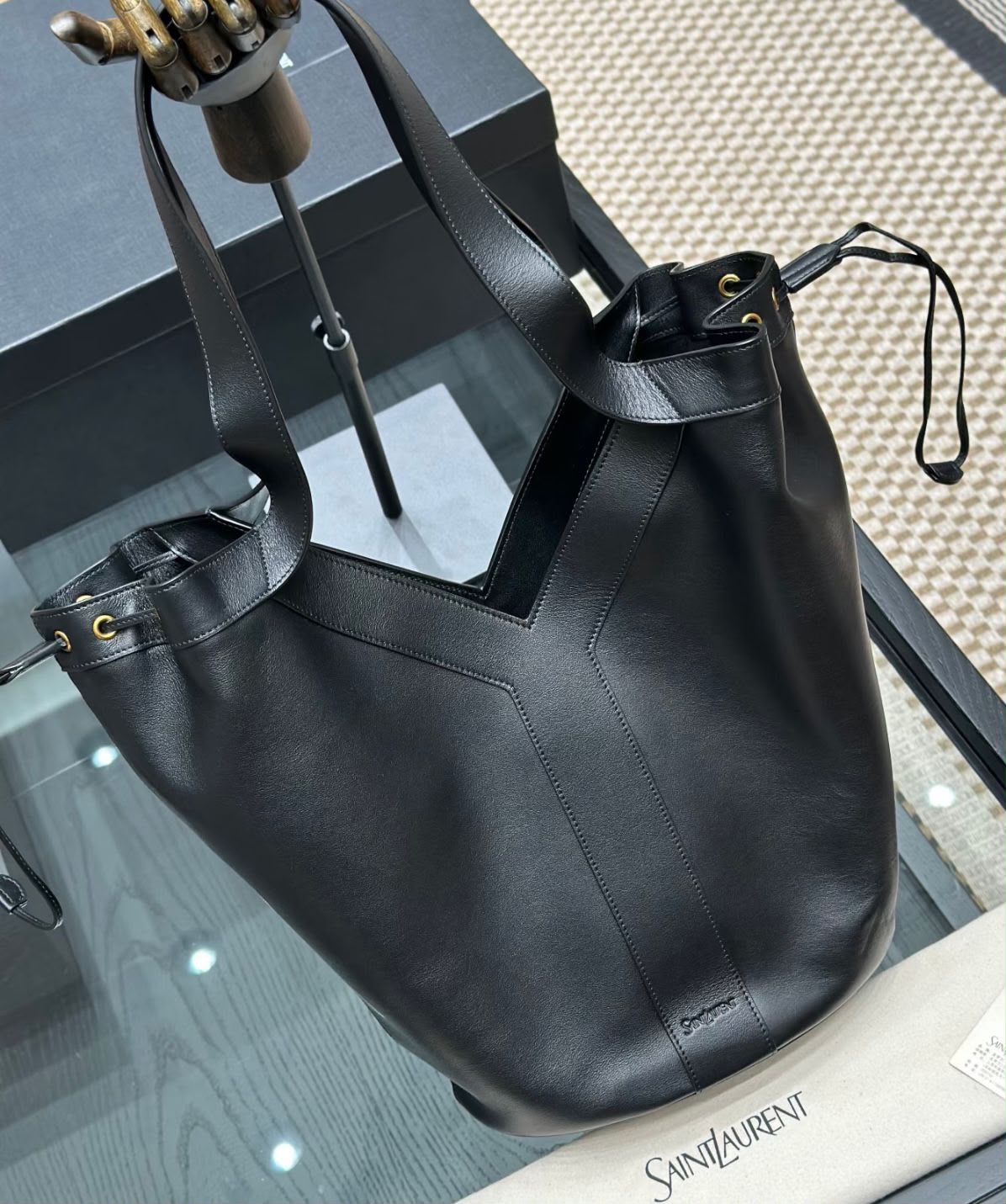 SAINT LAURENT Matelassé Bucket Bag — 52 cm | 6 Colors Without Box