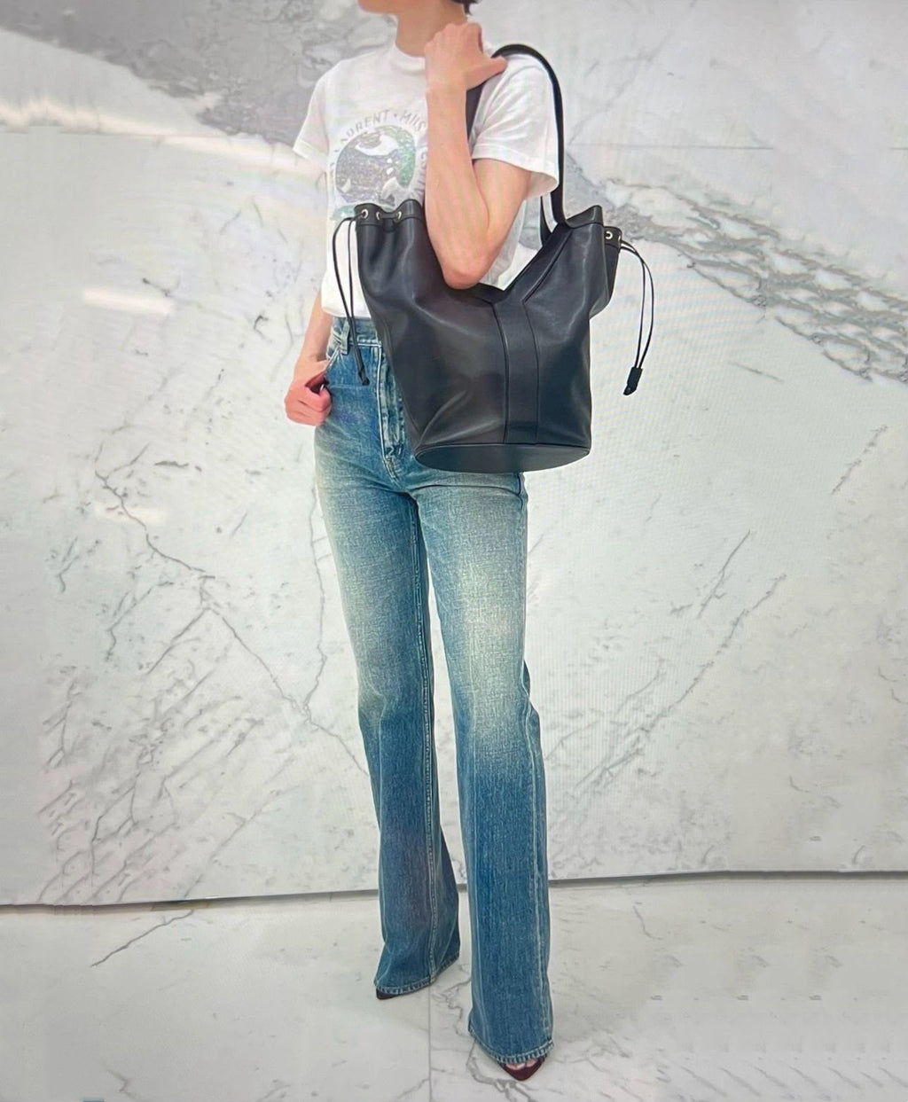 SAINT LAURENT Matelassé Bucket Bag — 52 cm | 6 Colors Without Box