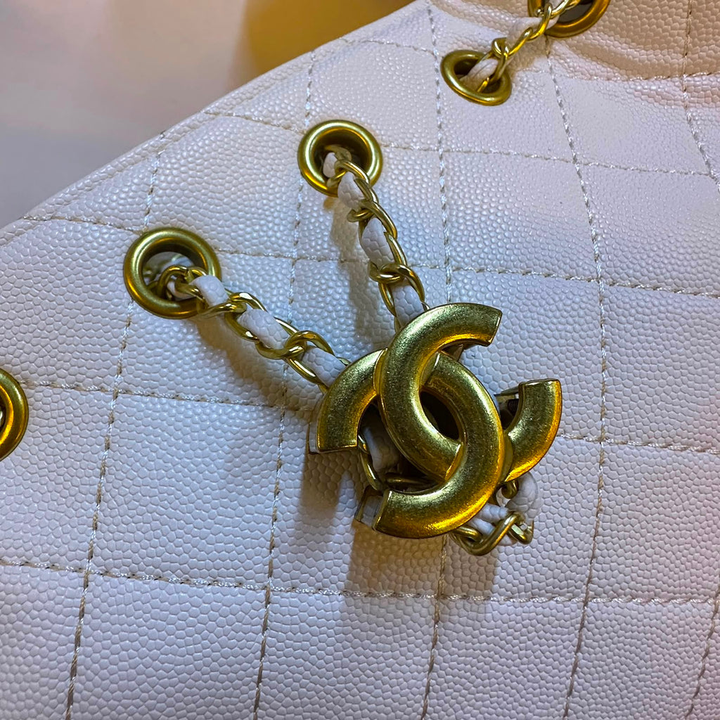 CHANEL Drawstring Bucket — 25 cm | 2 Colors Without Box