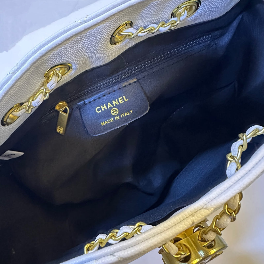 CHANEL Drawstring Bucket — 25 cm | 2 Colors Without Box