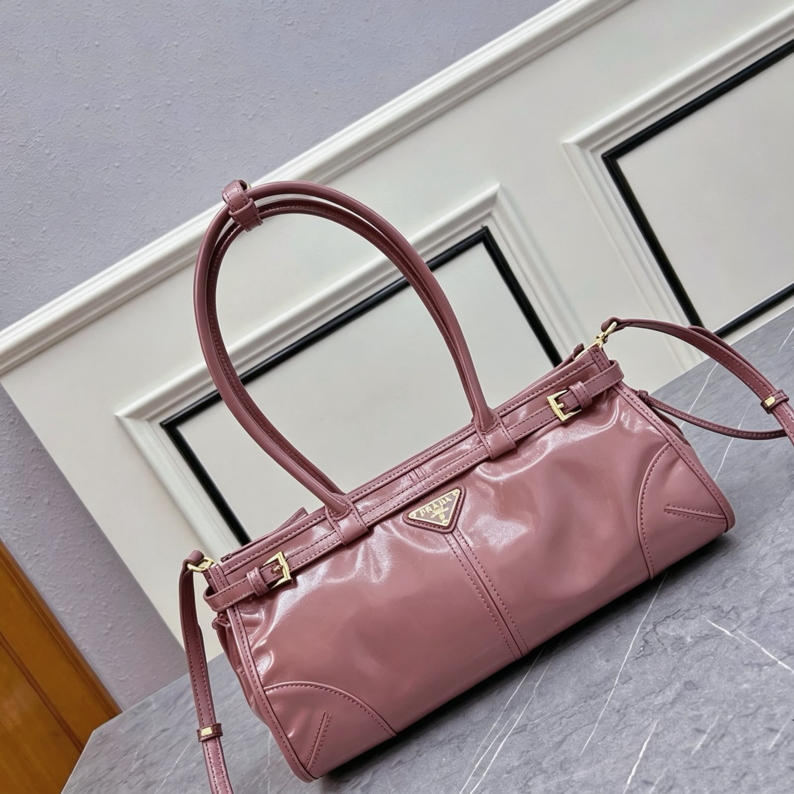 PRADA Leather Shoulder Bag — 32 cm | 5 Colors Without Box A+