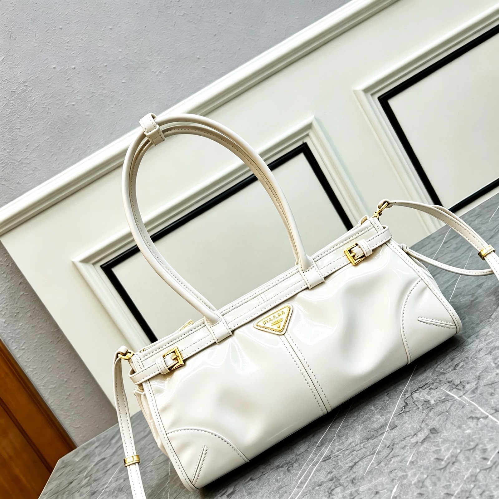 PRADA Leather Shoulder Bag — 32 cm | 5 Colors Without Box A+