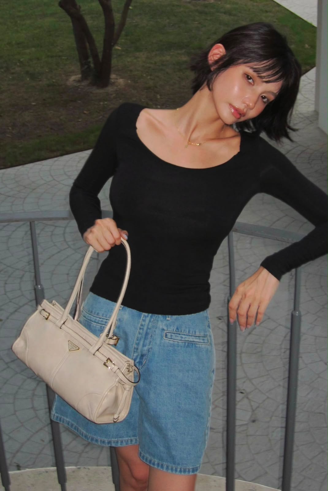 PRADA Leather Shoulder Bag — 32 cm | 5 Colors Without Box A+