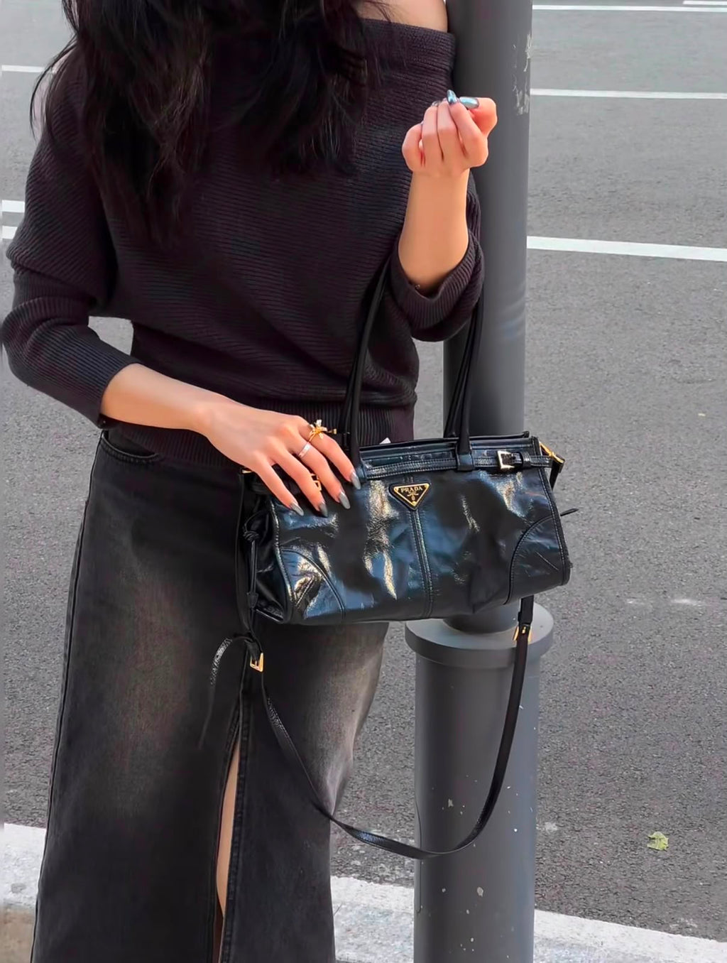 PRADA Leather Shoulder Bag — 32 cm | 5 Colors Without Box A+