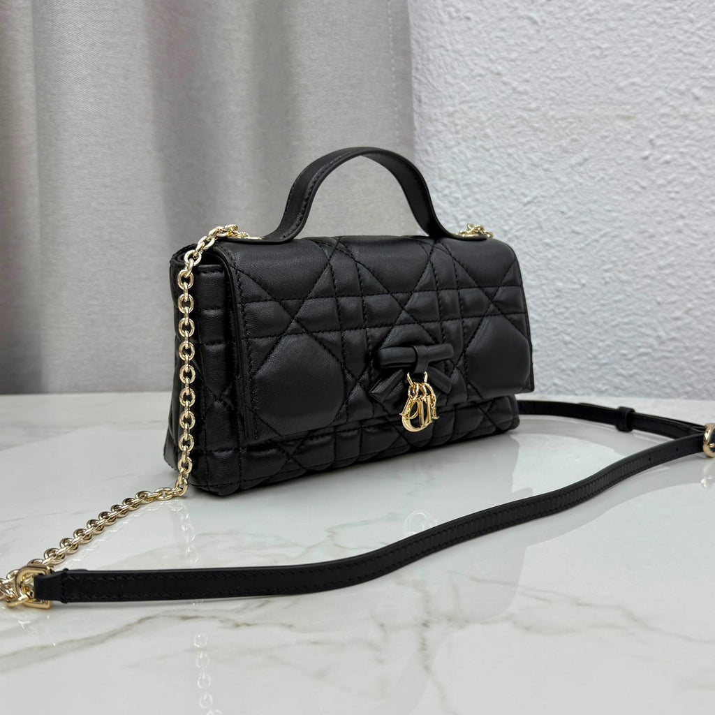 DIOR Quilted Top Handle — 25 cm | 6 Colors with Box