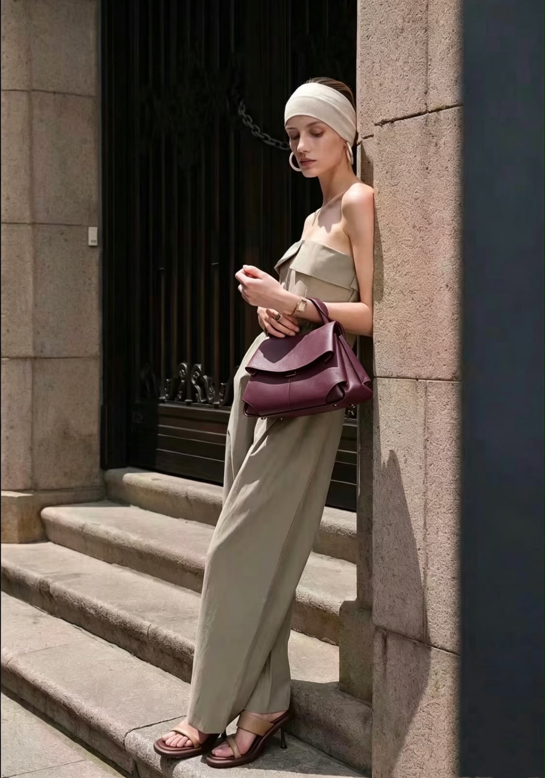 POLENE Structured Handbag — 29 cm | 6 Colors Without Box