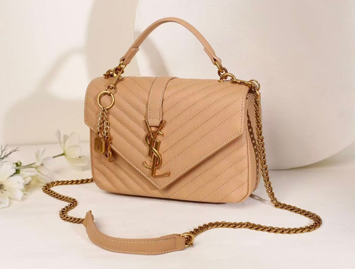SAINT LAURENT Quilted College Bag — 24 cm | 9 Colors With Box