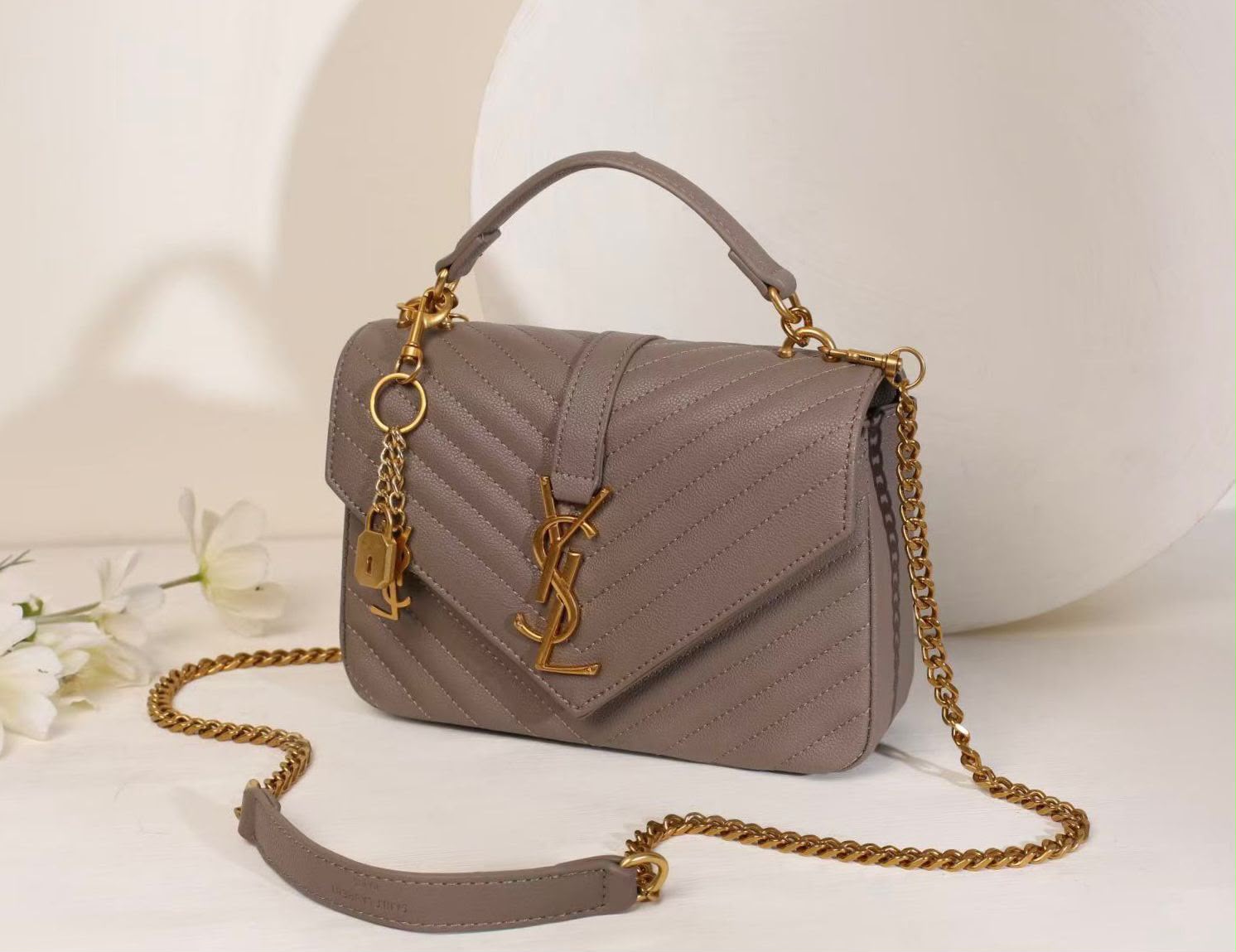 SAINT LAURENT Quilted College Bag — 24 cm | 9 Colors With Box