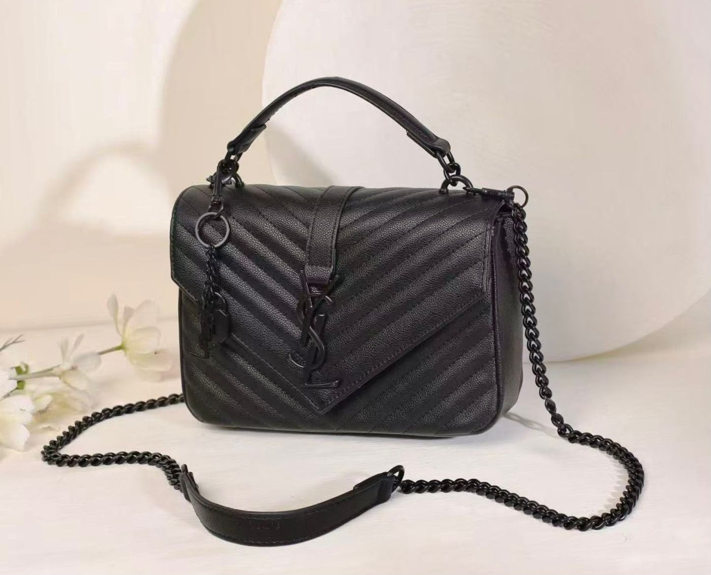 SAINT LAURENT Quilted College Bag — 24 cm | 9 Colors With Box