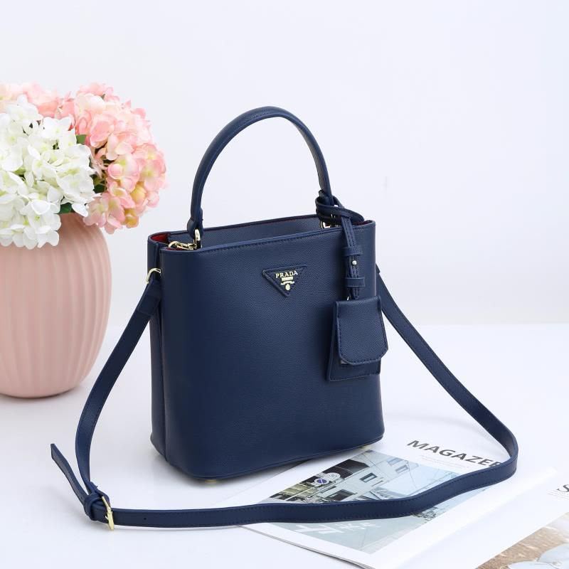 PRADA Saffiano Bucket Tote Bag — 23 cm | 4 Colors Without Box