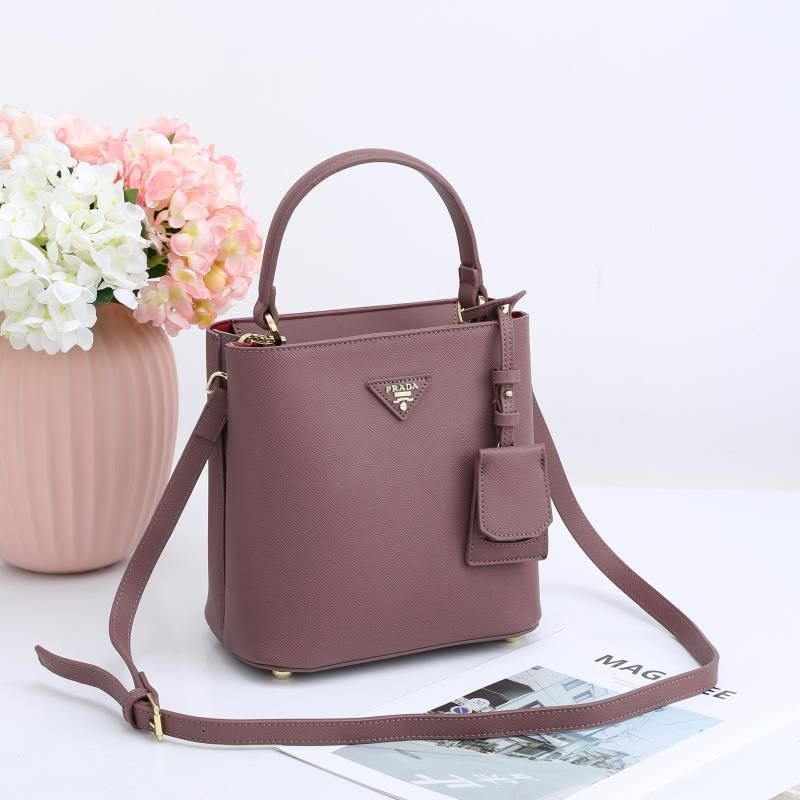 PRADA Saffiano Bucket Tote Bag — 23 cm | 4 Colors Without Box