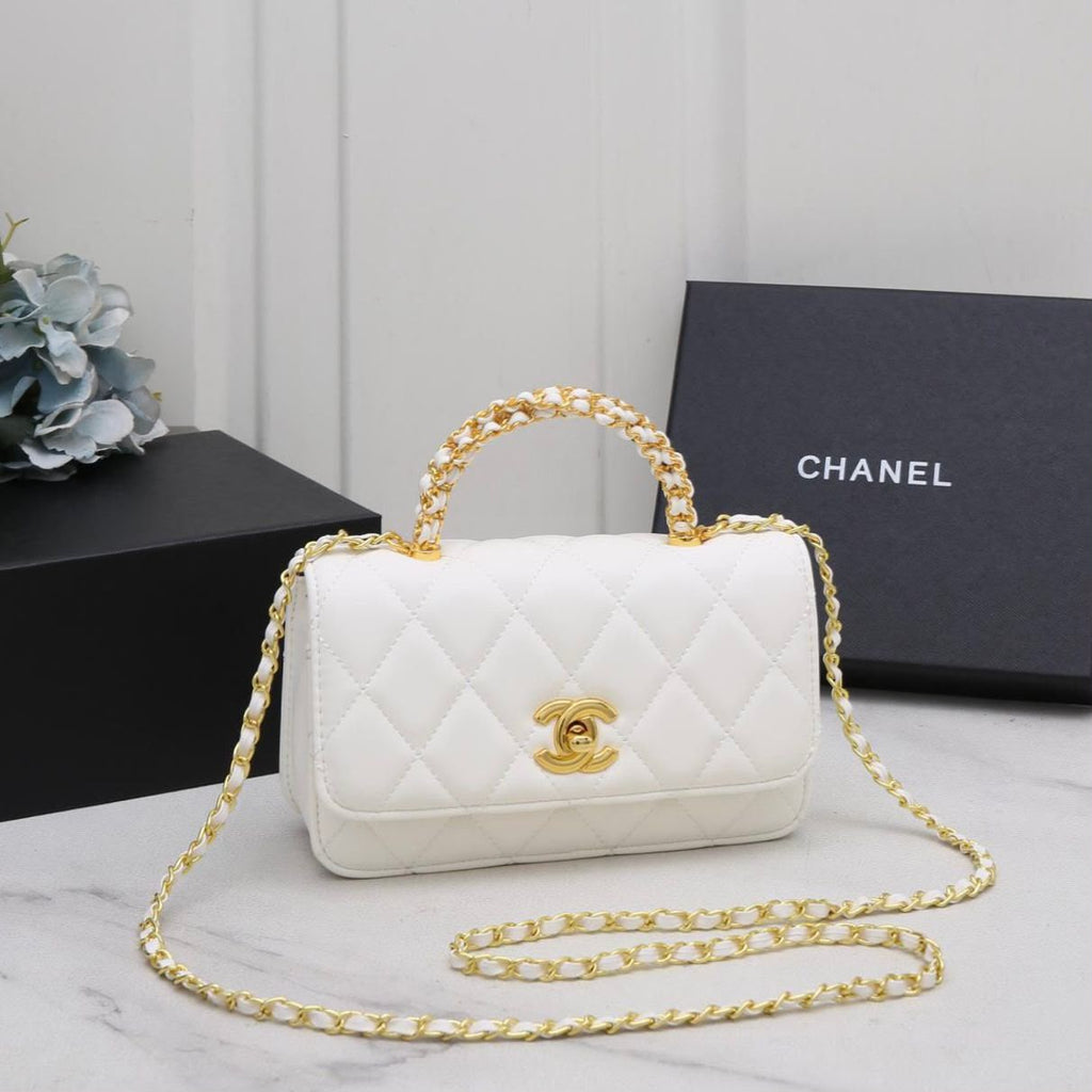 CHANEL Quilted Top Handle Bag — 20 cm | 4 Colors With Box