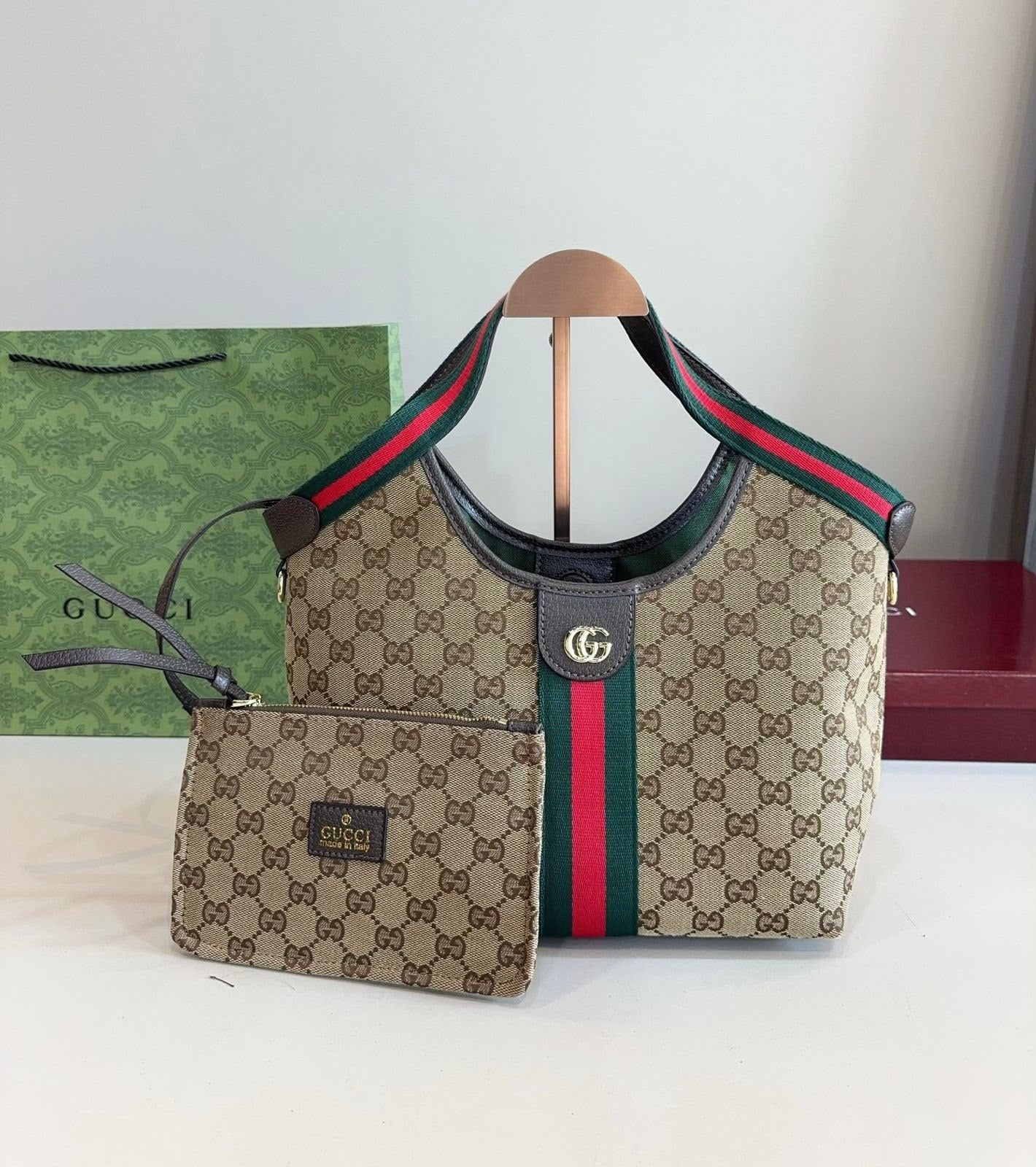 GUCCI GG Monogram Tote Bag — 35 cm | 3 Colors | With Box A+