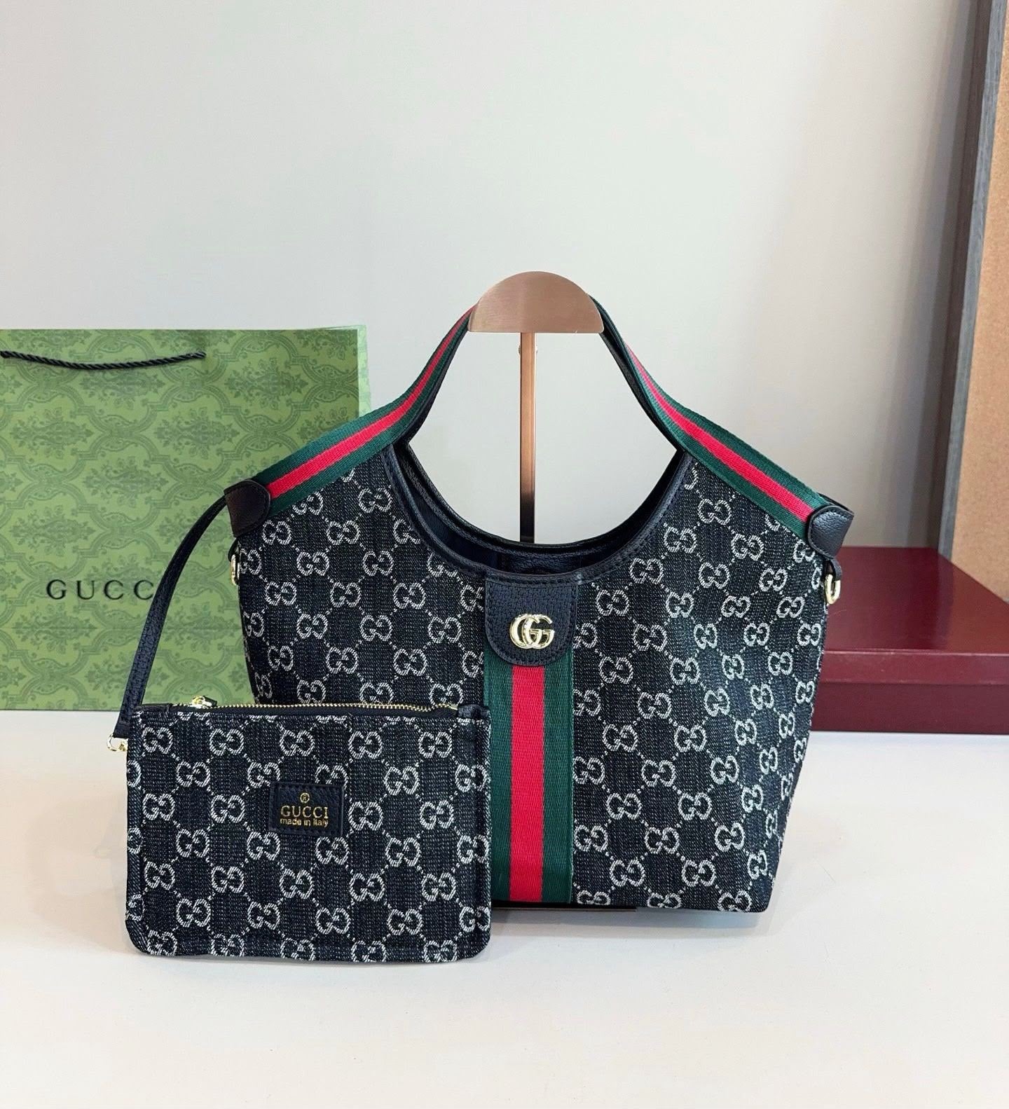 GUCCI GG Monogram Tote Bag — 35 cm | 3 Colors | With Box A+