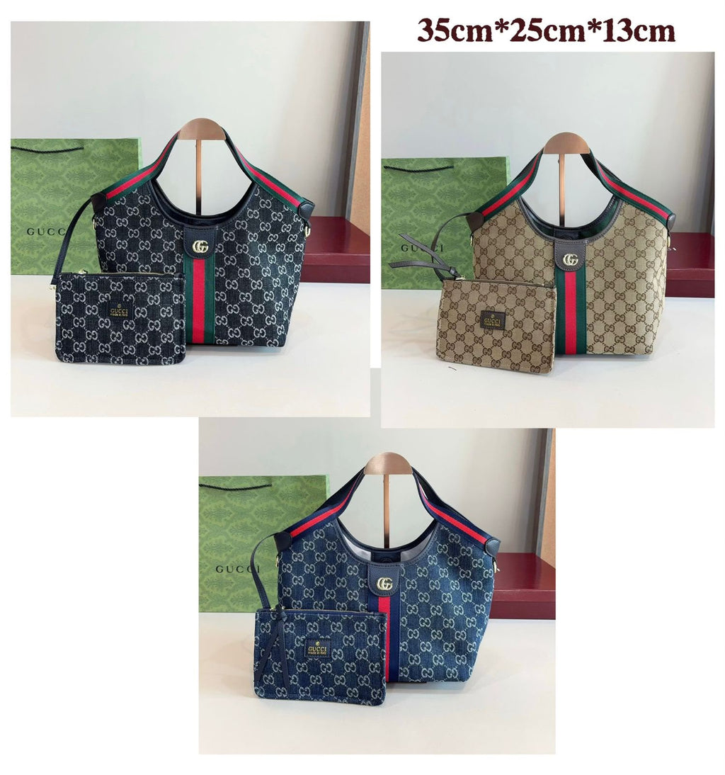 GUCCI GG Monogram Tote Bag — 35 cm | 3 Colors | With Box A+