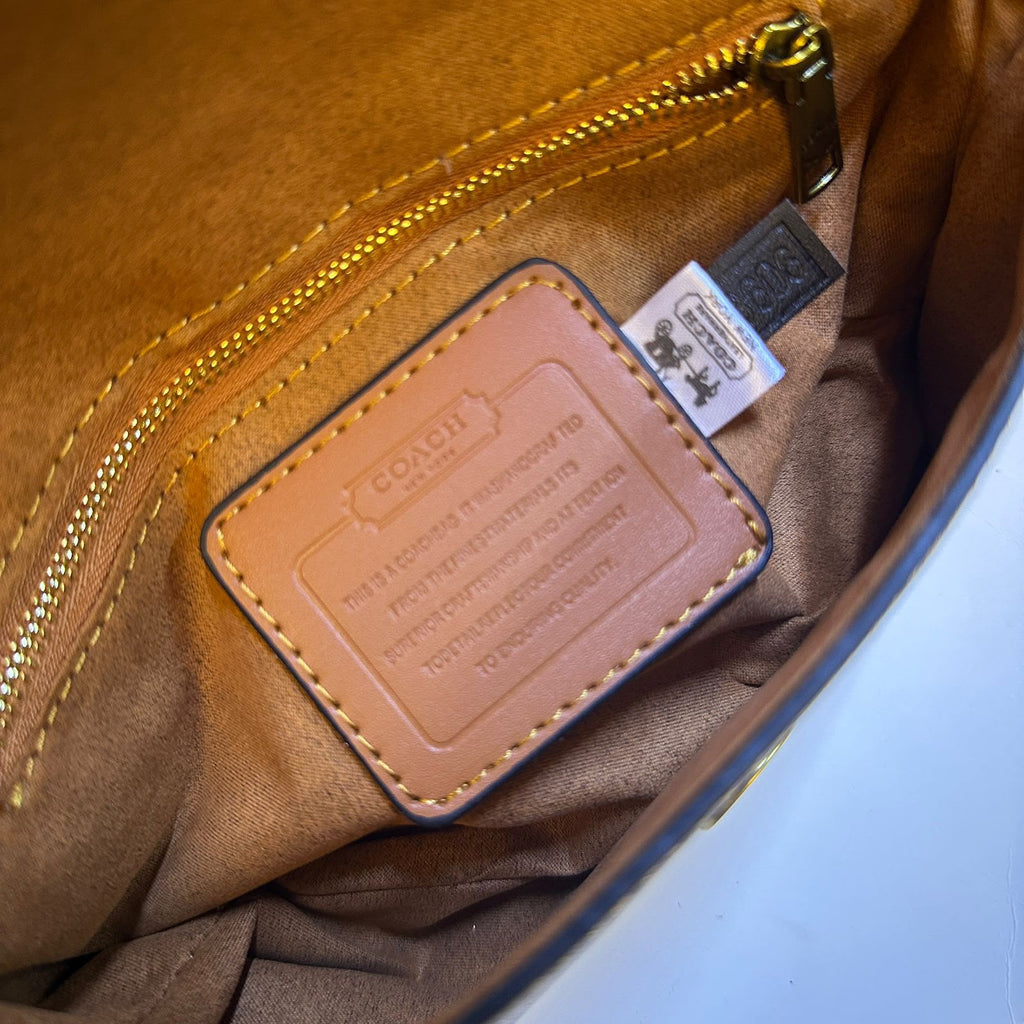 COACH Signature Flap Shoulder Bag — 25 cm | 6 Colors With Box