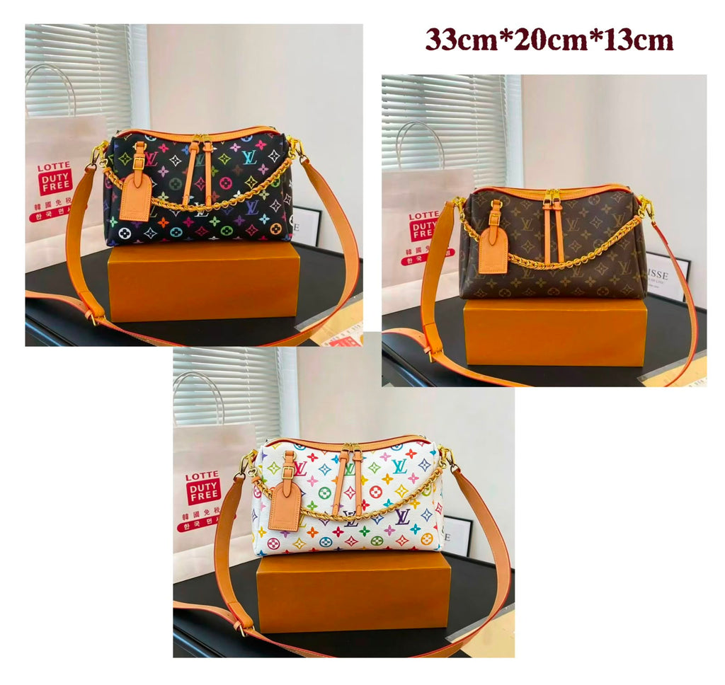 LOUIS VUITTON Monogram Shoulder Bag — 33 cm | 3 Colors With Box