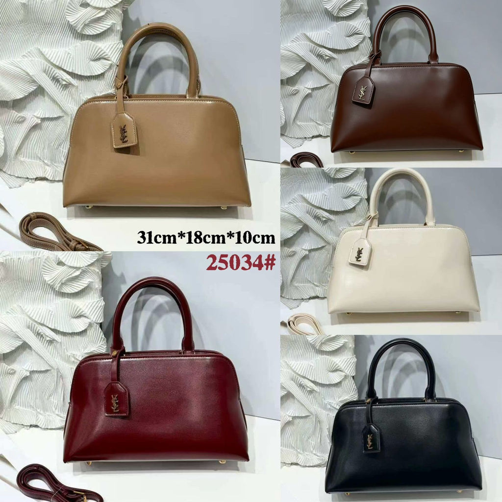 SAINT LAURENT Structured Top Handle Bag — 31 cm | 5 Colors With Box