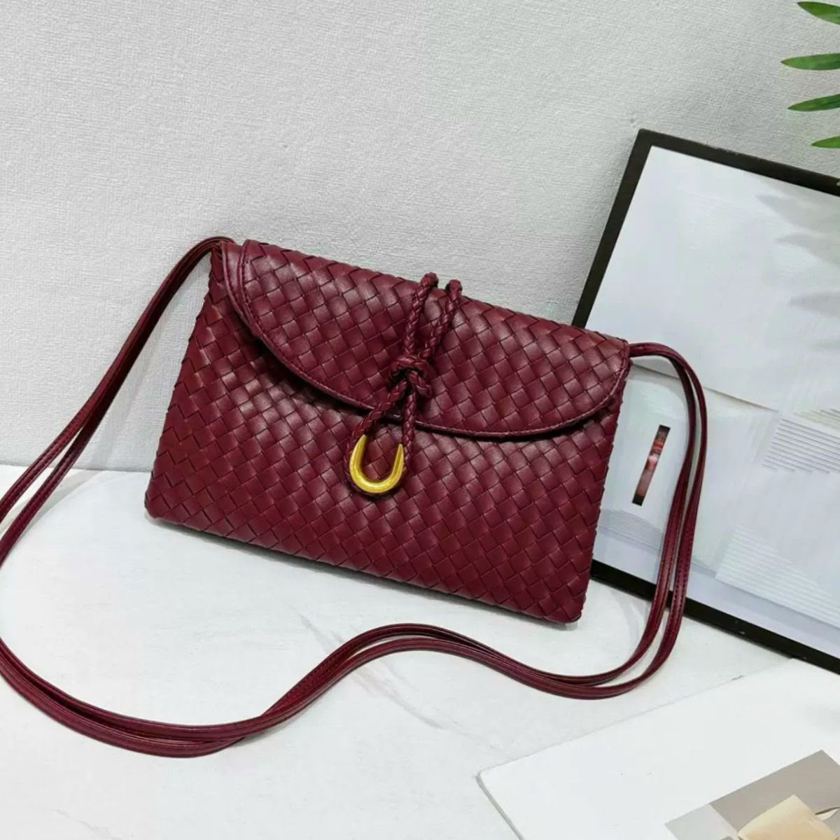 Bottega Woven Crossbody Bag — 27 cm | 9 Colors With Box