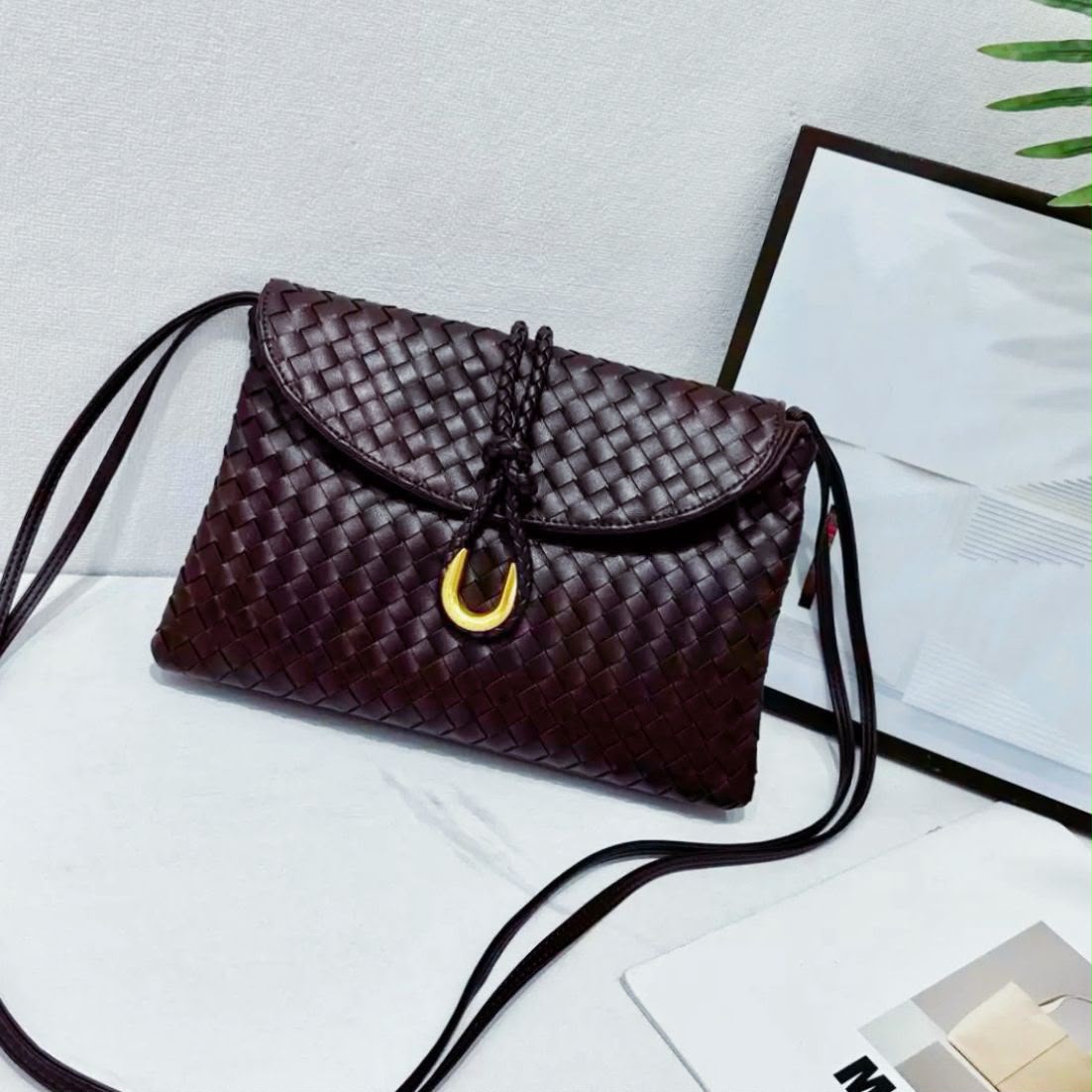 Bottega Woven Crossbody Bag — 27 cm | 9 Colors With Box