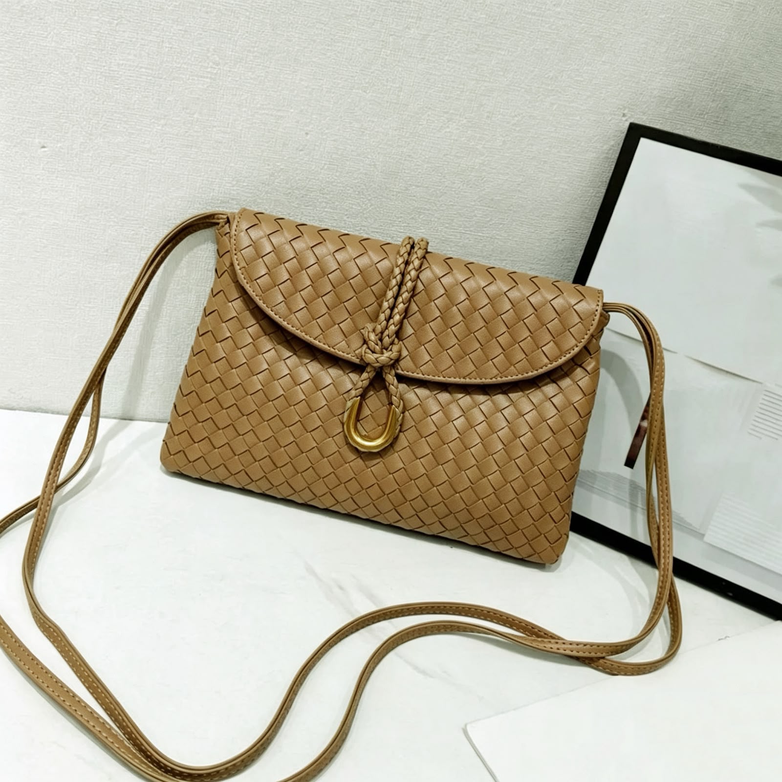 Bottega Woven Crossbody Bag — 27 cm | 9 Colors With Box
